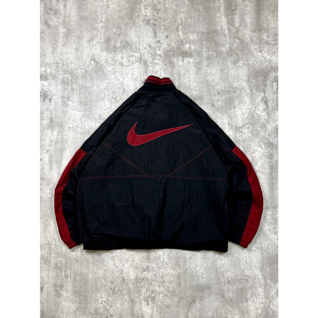 Vintage Nike Embroidered Mini Swoosh 1/2 Zip Windbreaker Jacket Size Large