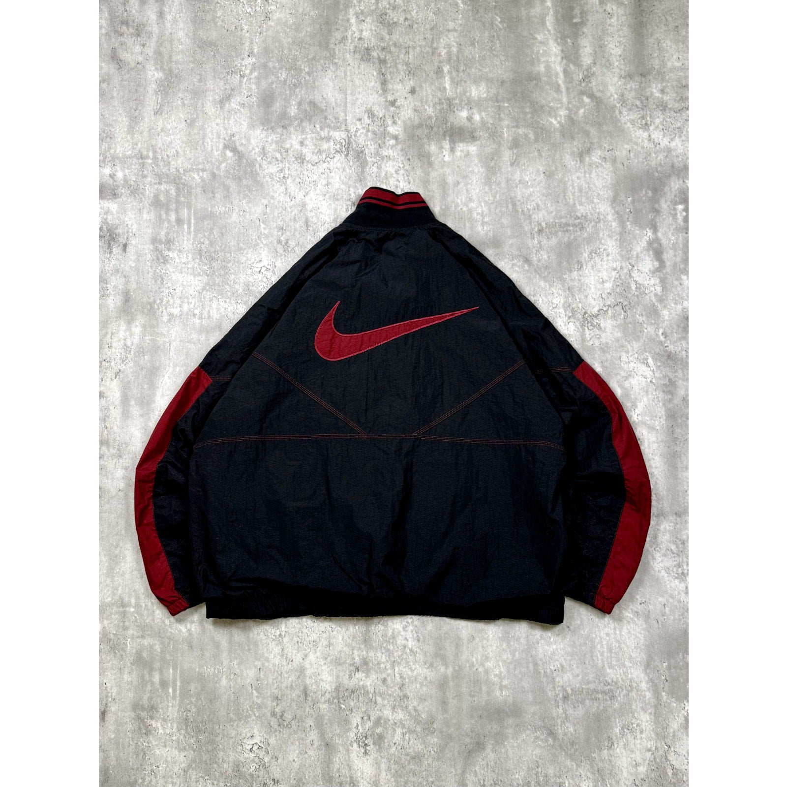 Vintage Nike Embroidered Mini Swoosh 1/2 Zip Windbreaker Jacket Size Large