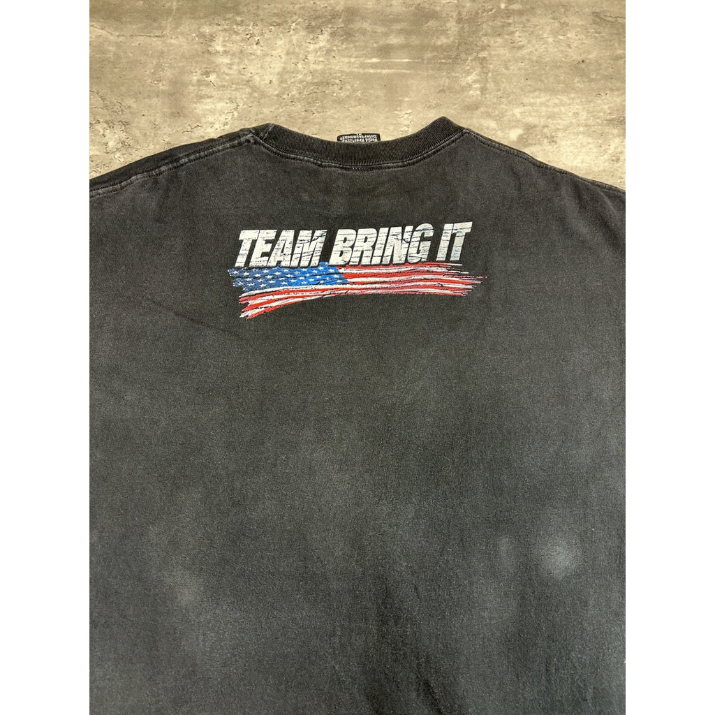 WWE The Rock Team Bring IT Wrestling Graphic T-Shirt Size XL Black