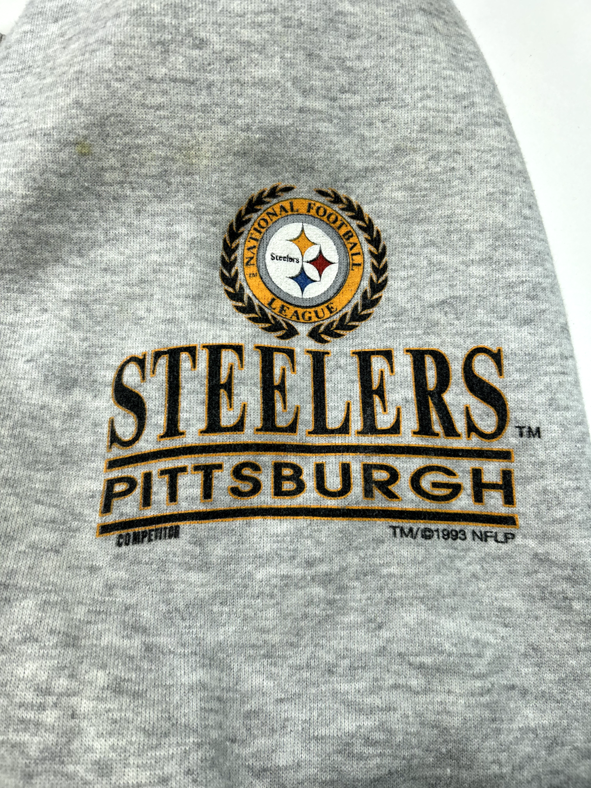 Vintage 1993 Pittsburgh Steelers NFL Graphic Crest Spellout Sweat Pants Size L