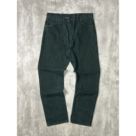 Vintage 80s/90s Wrangler Western Style Green Denim Pants Size 36