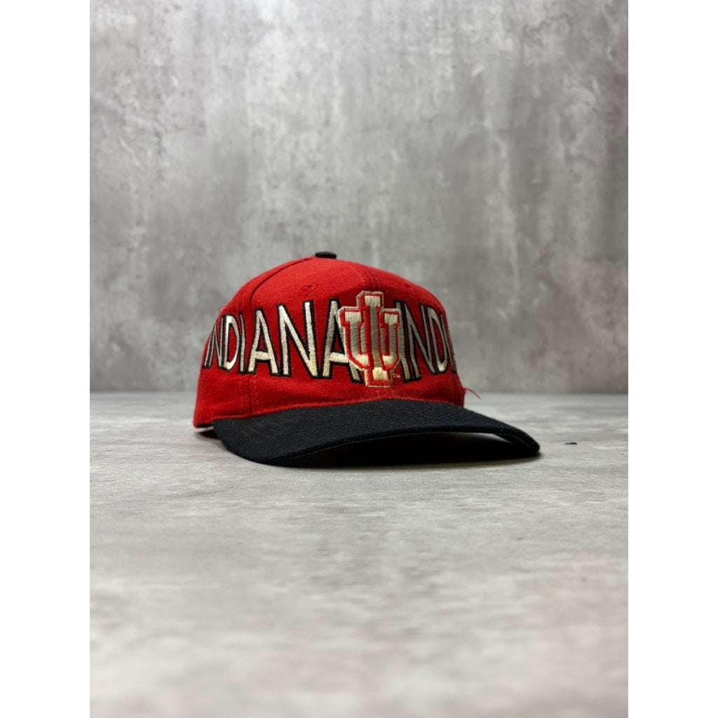 Vintage Indiana Hoosiers NCAA Wraparound Spellout Snapback Hat OSFA