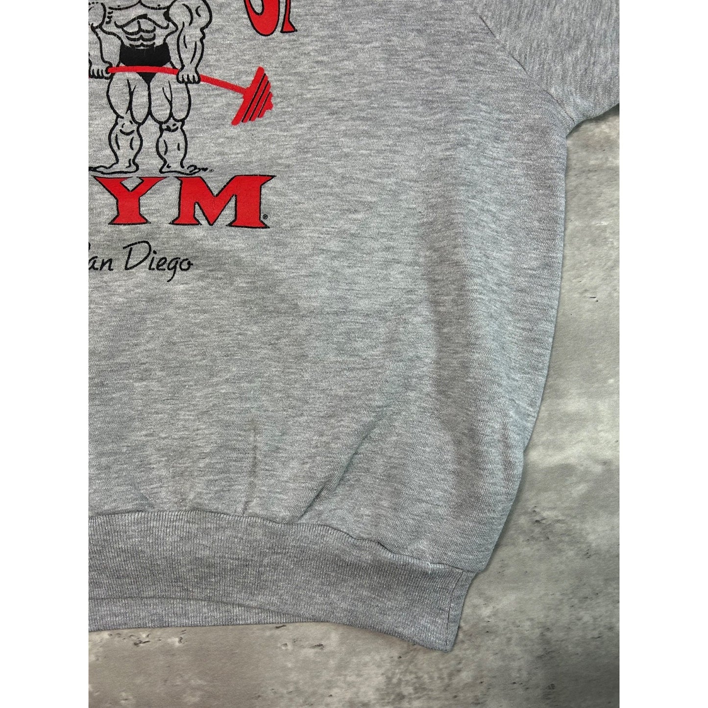 Vintage 80s/90s Gold Gym Graphic Logo Crewneck Sweatshirt Size XL