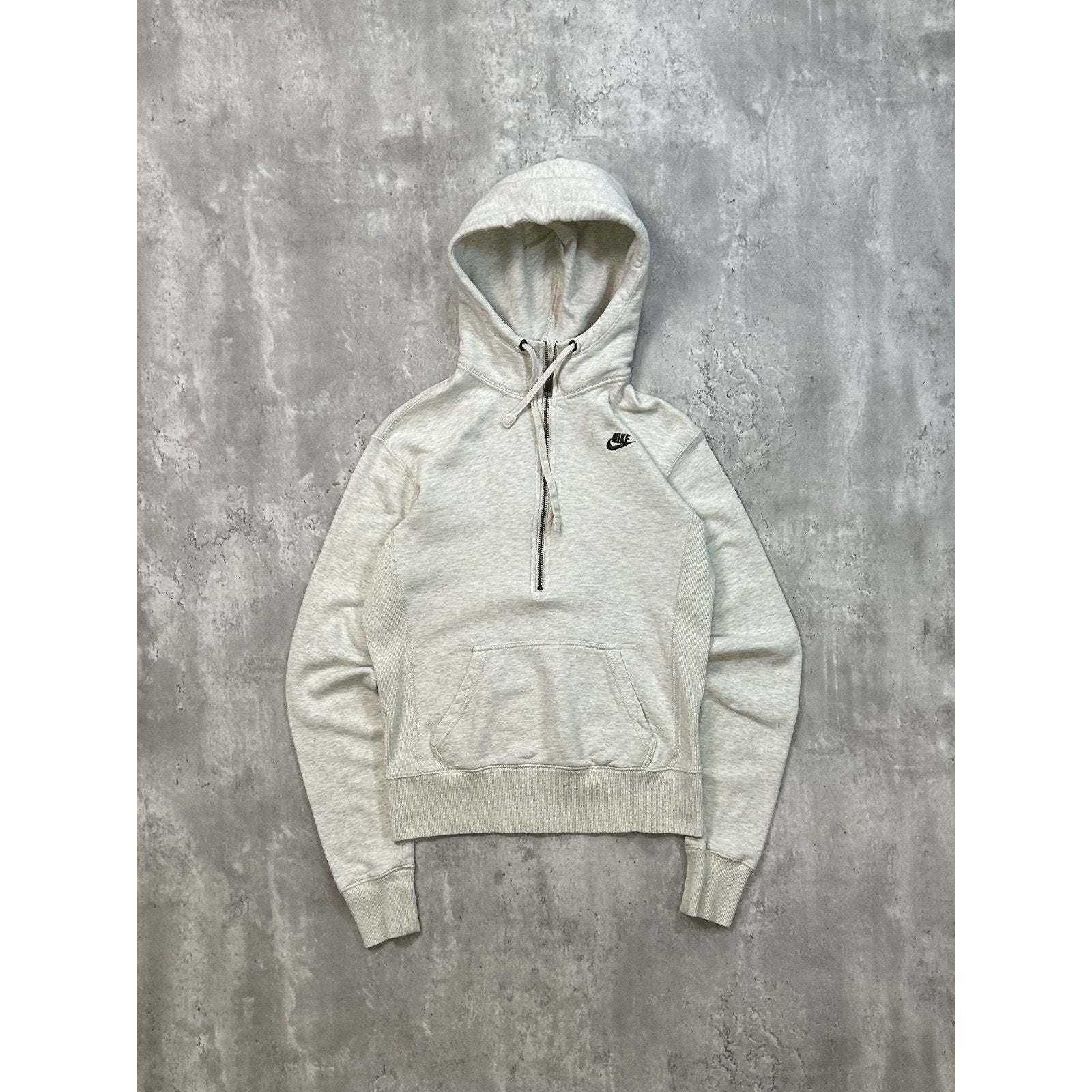 Vintage 2000s Nike Embroidered Logo 1/2 Zip Hooded Sweatshirt Size Medium YOUTH