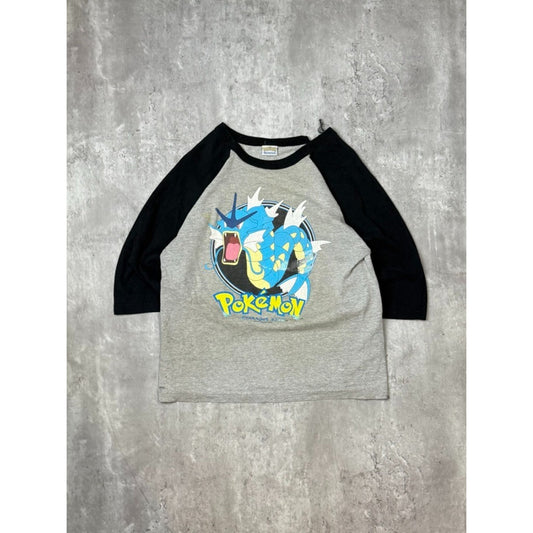 Vintage 1999 Pokemon Gyrados Video Game Promo 3/4 Sleeve T-Shirt Sz YOUTH Large
