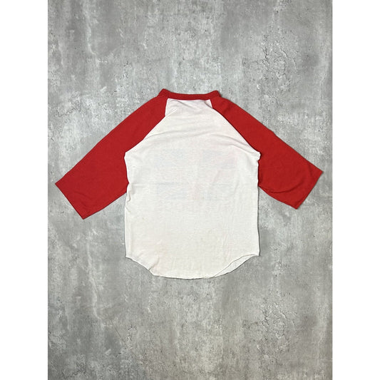 Vintage 80s The British Bulldogs Two Tone Raglan 3/4 Sleeve T-Shirt Size Small