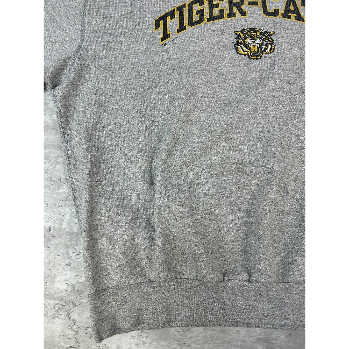 Vintage 90s Hamilton Tiger Cats CFL Graphic Spellout Football Sweatshirt Size XL