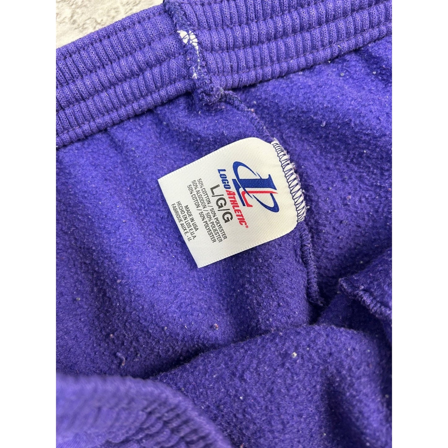 Vintage 90s Minnesota Vikings NFL Graphic Spellout Sweat Pants Size Large Purple