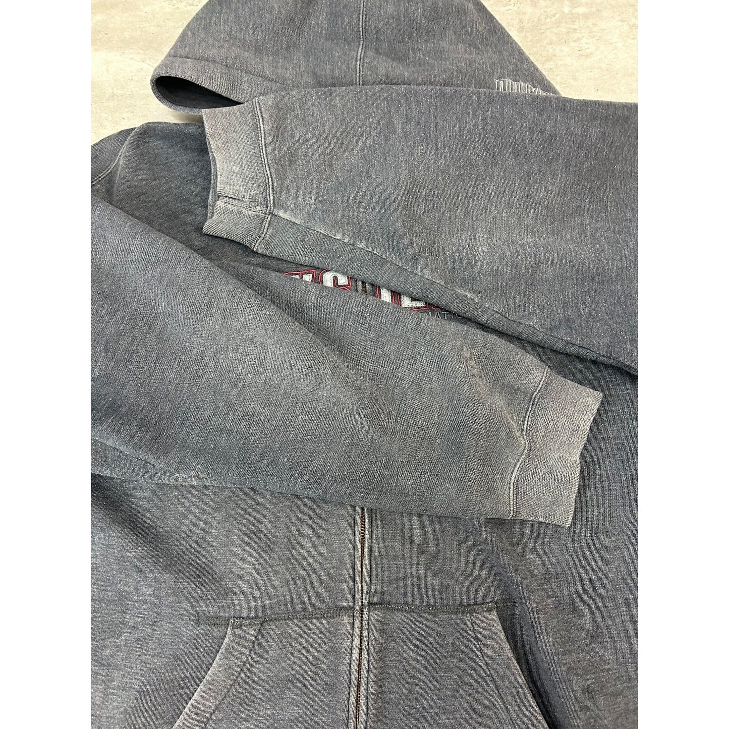 Vintage Quiksilver Embroidered Spellout Full Zip Hooded Sweatshirt Size Large