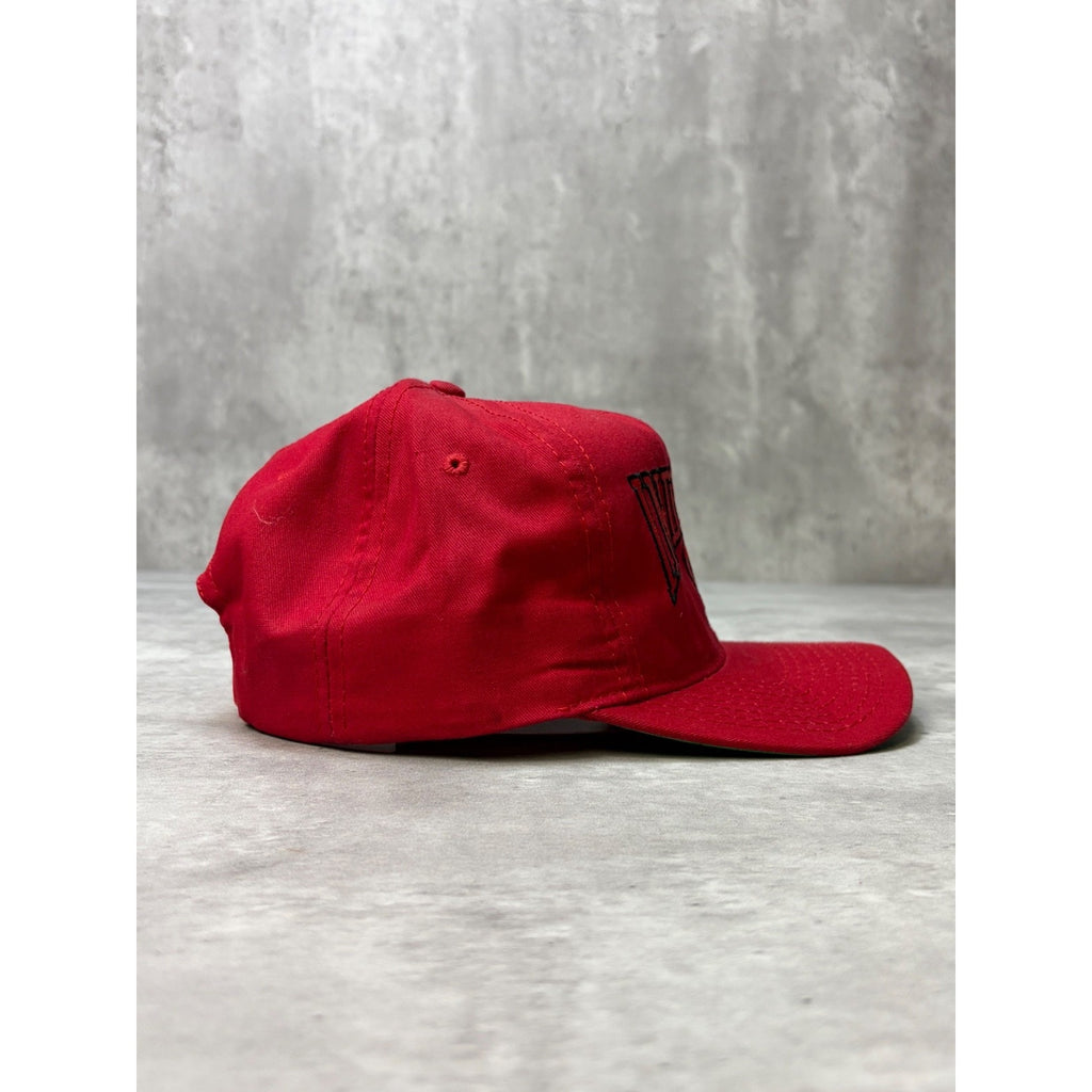 Vintage 90s Indiana Hoosiers NCAA Embroidered Spellout Logo Snapback Hat OSFA