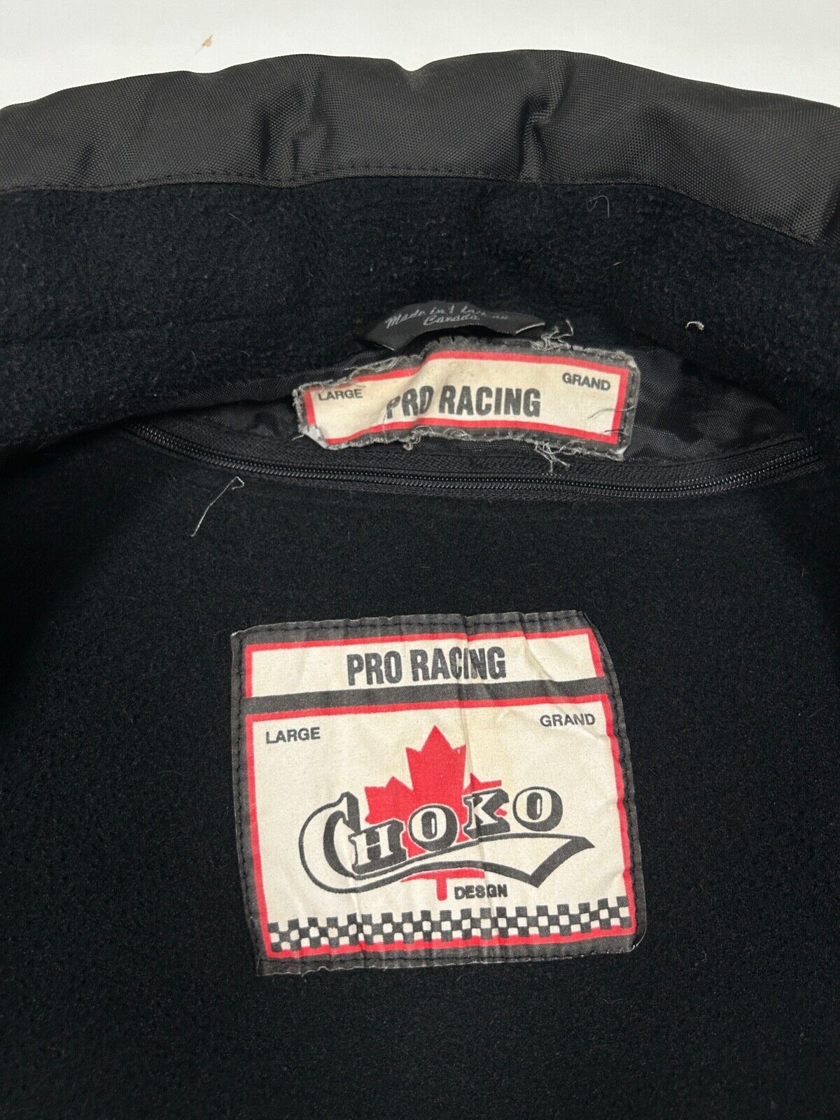 Vintage 90s Choko Pro Racing Embroidered Snow Mobile Insulated Jacket Size Large