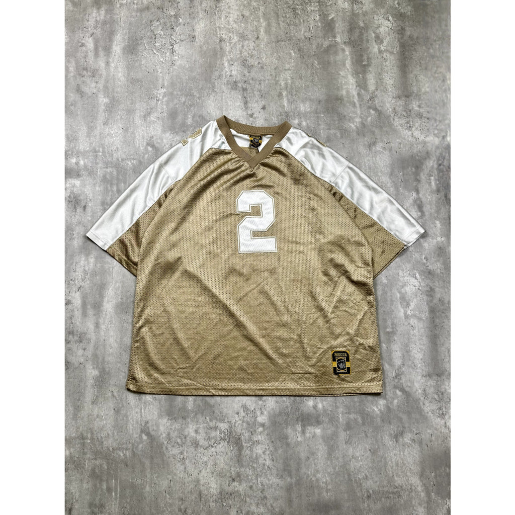 Vintage Y2K Mecca Athletics #2 Embroidered Football Jersey Size 2XL