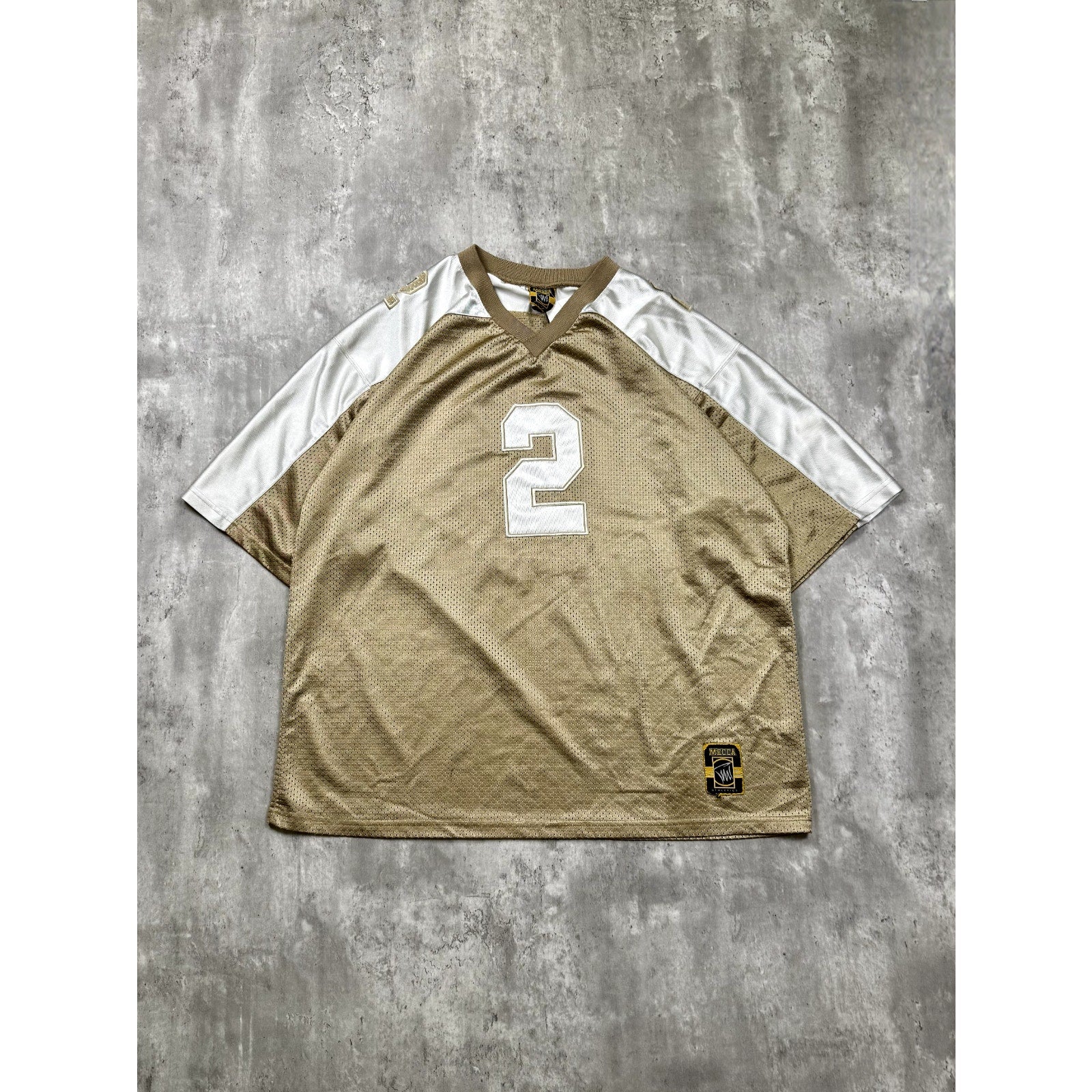 Vintage Y2K Mecca Athletics #2 Embroidered Football Jersey Size 2XL