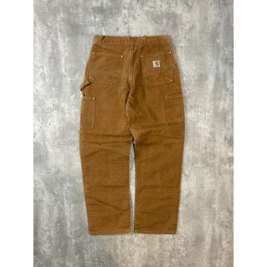 Vintage Carhartt Canvas Workwear Double Knee Carpenter Pants Size 29