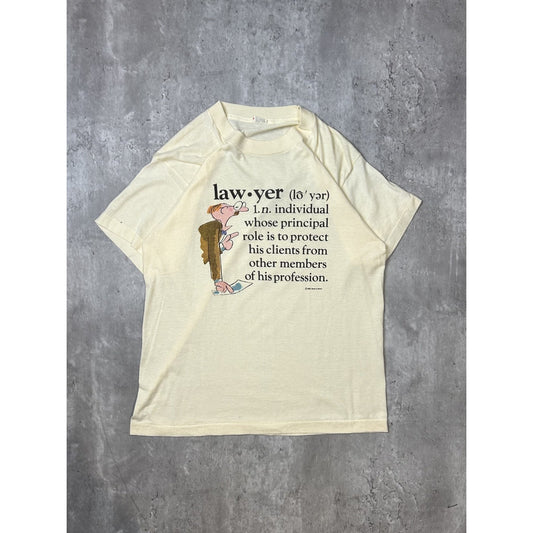 Vintage 80s/90s Lawyer Definition Comedy Slogan Graphic T-Shirt Size Large