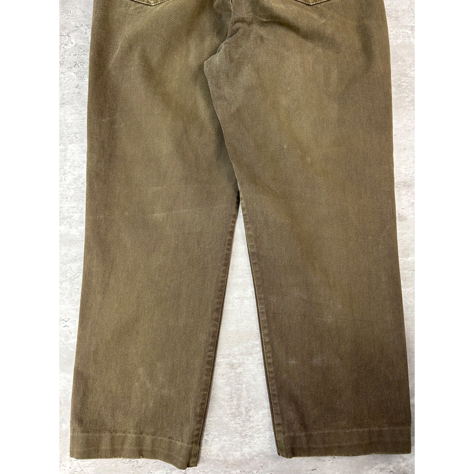 Vintage 90s Guess Jeans Baggy Fit Green Denim Pants Size 34