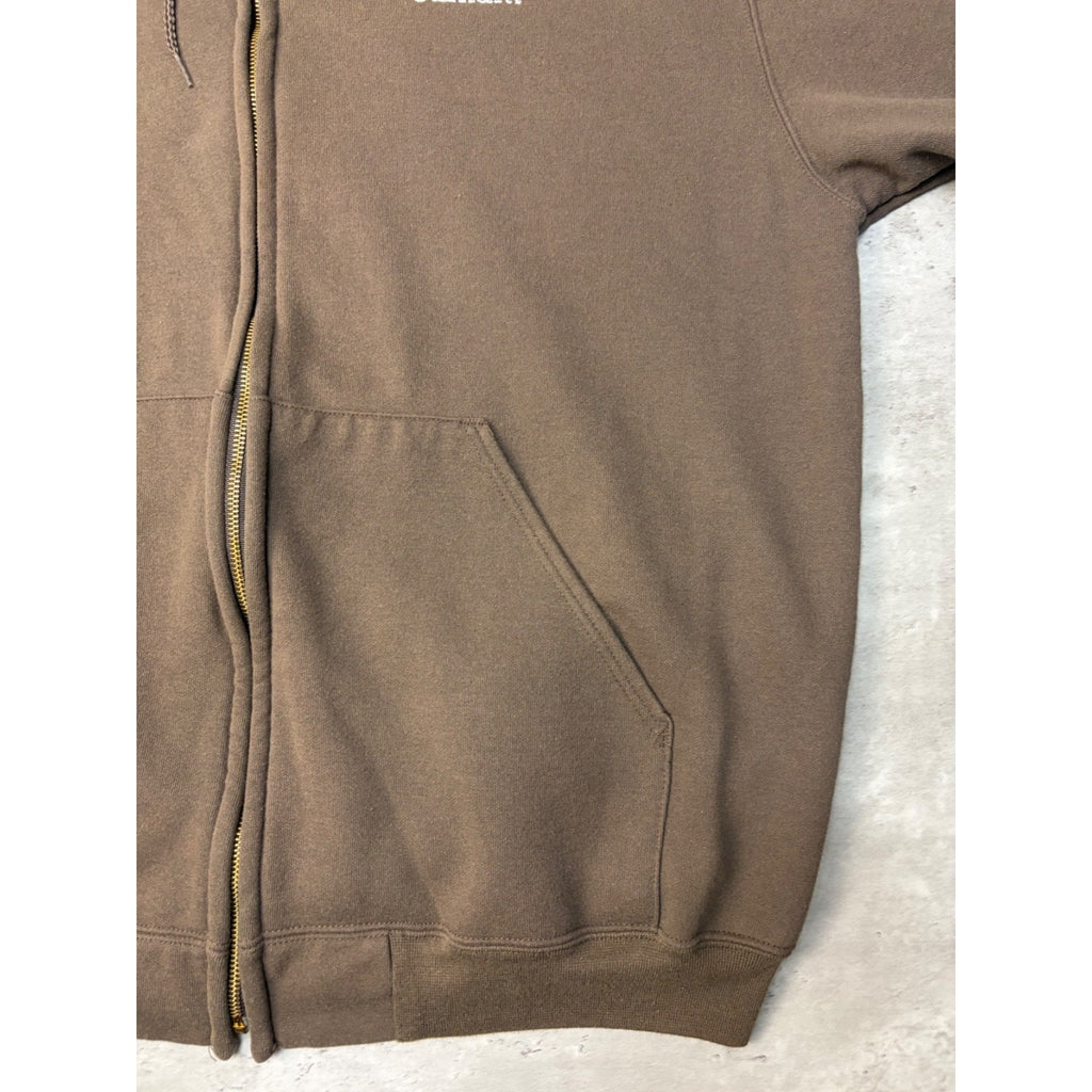 Vintage Carhartt Embroidered Spellout Full Zip Hooded Sweatshirt Size XL