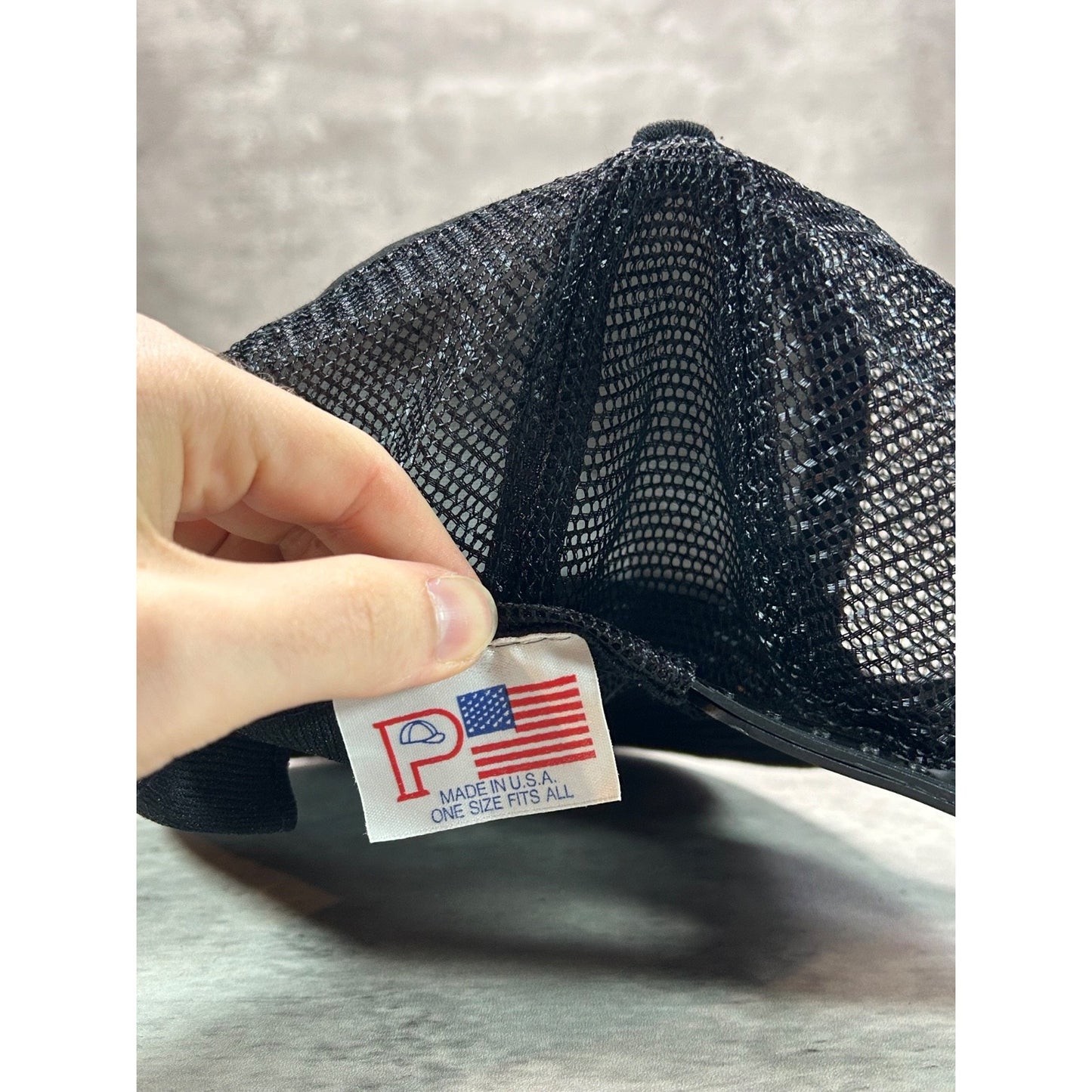 Vintage 80s No More Gun Laws Embroidered Patch Trucker Snapback Hat OSFA