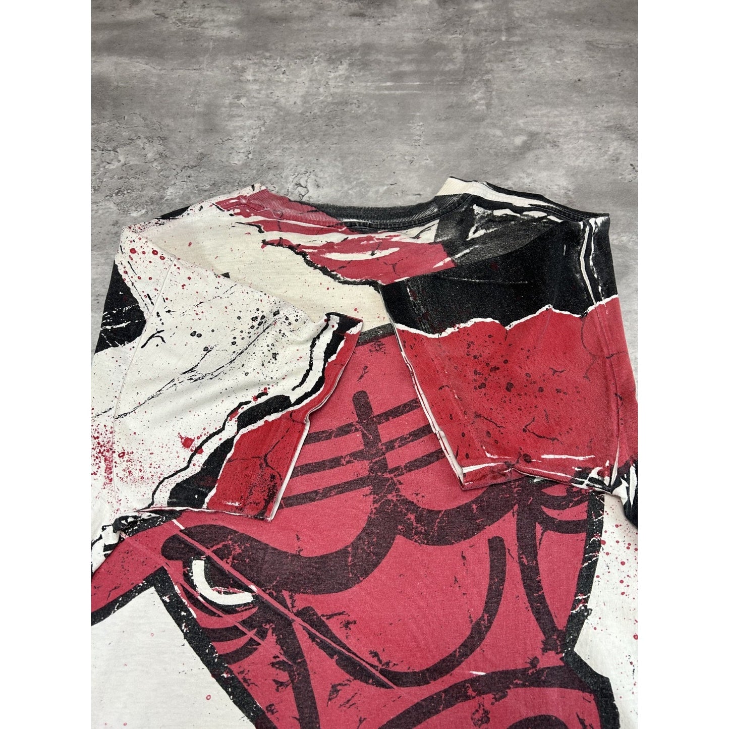 Vintage 90s Chicago Bulls NBA Da Bulls All Over Print Starter T-Shirt Size XL