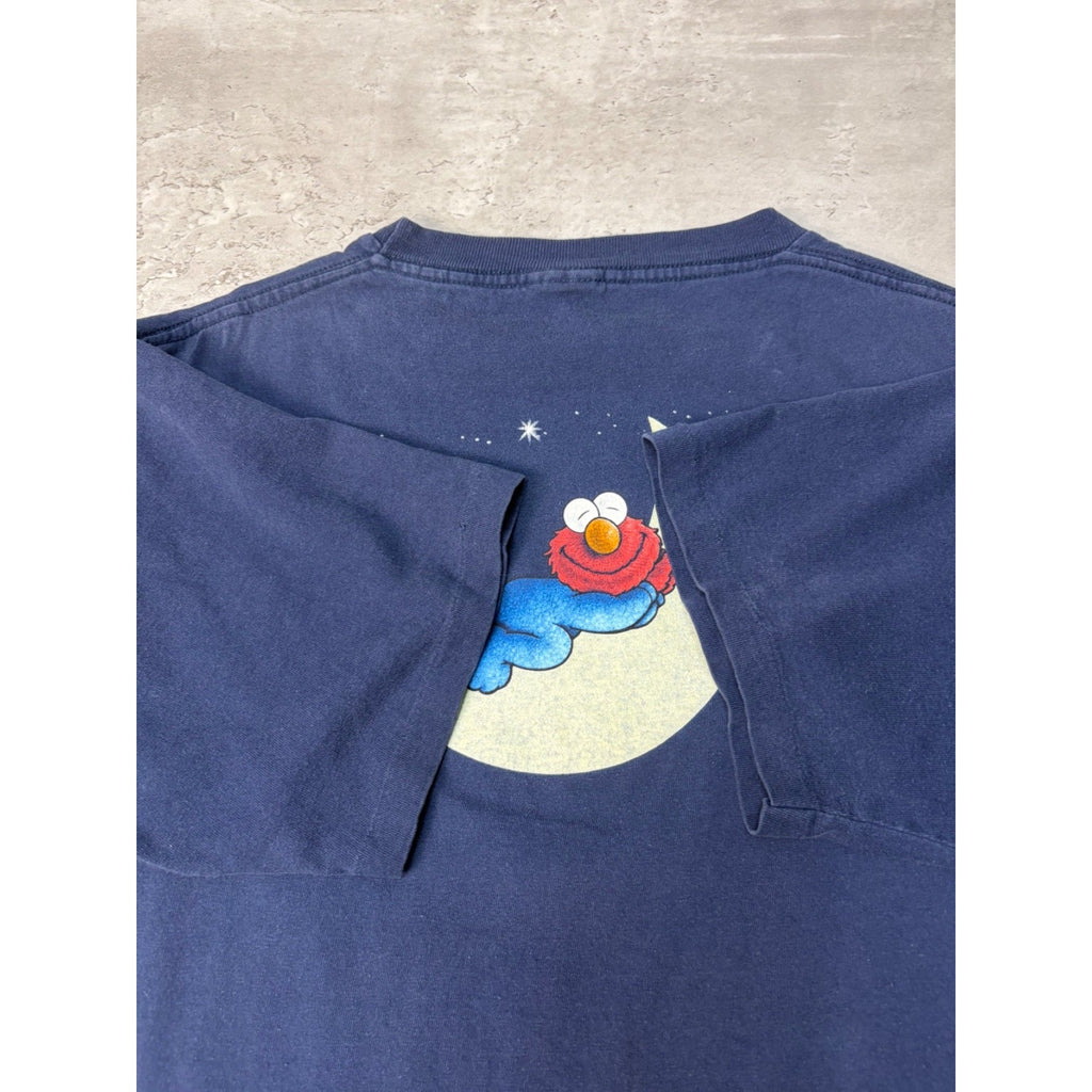 Vintage 90s Elmo Glow In The Dark Cartoon Graphic Tv Show T-Shirt Size Large