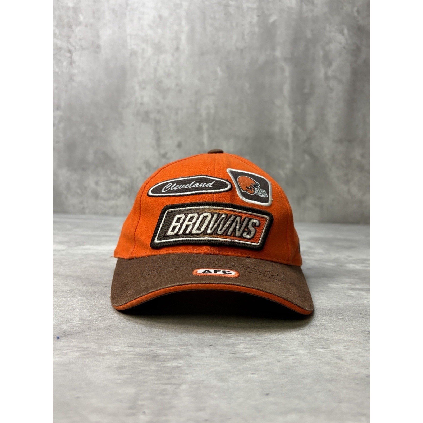 Vintage Cleveland Brown NFL Embroidered Patches Puma Strapback Hat OSFA