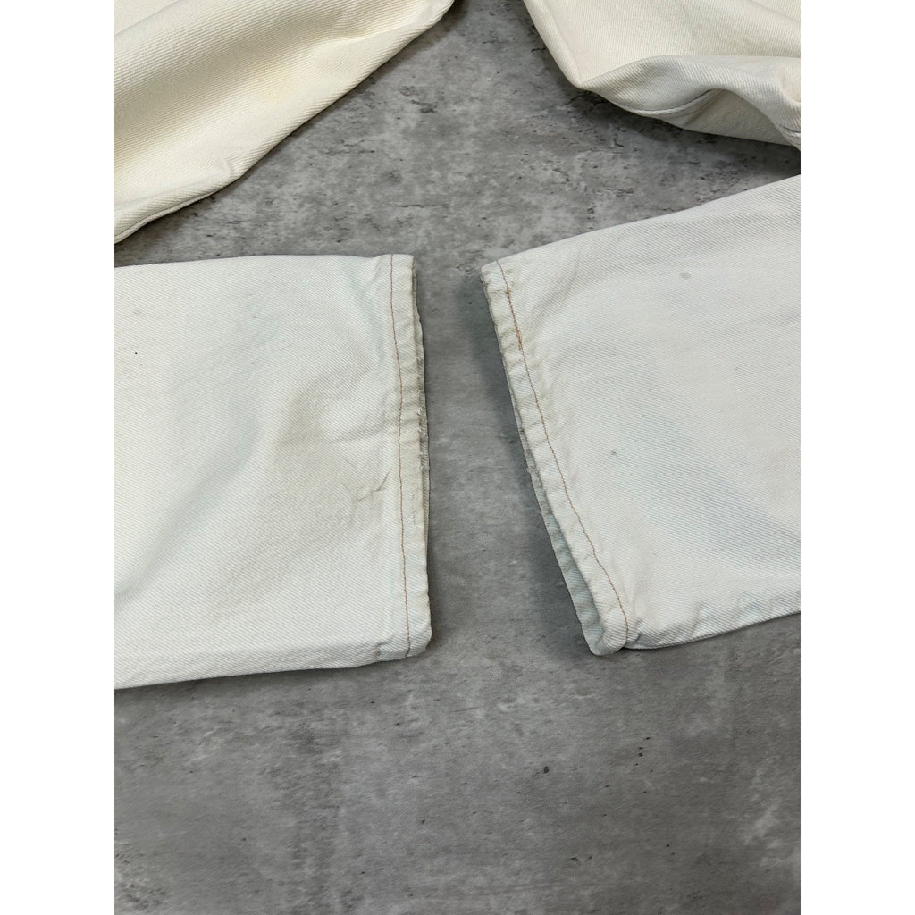 Vintage 90s Levis Red Tab 540 White Denim Pants Size 36