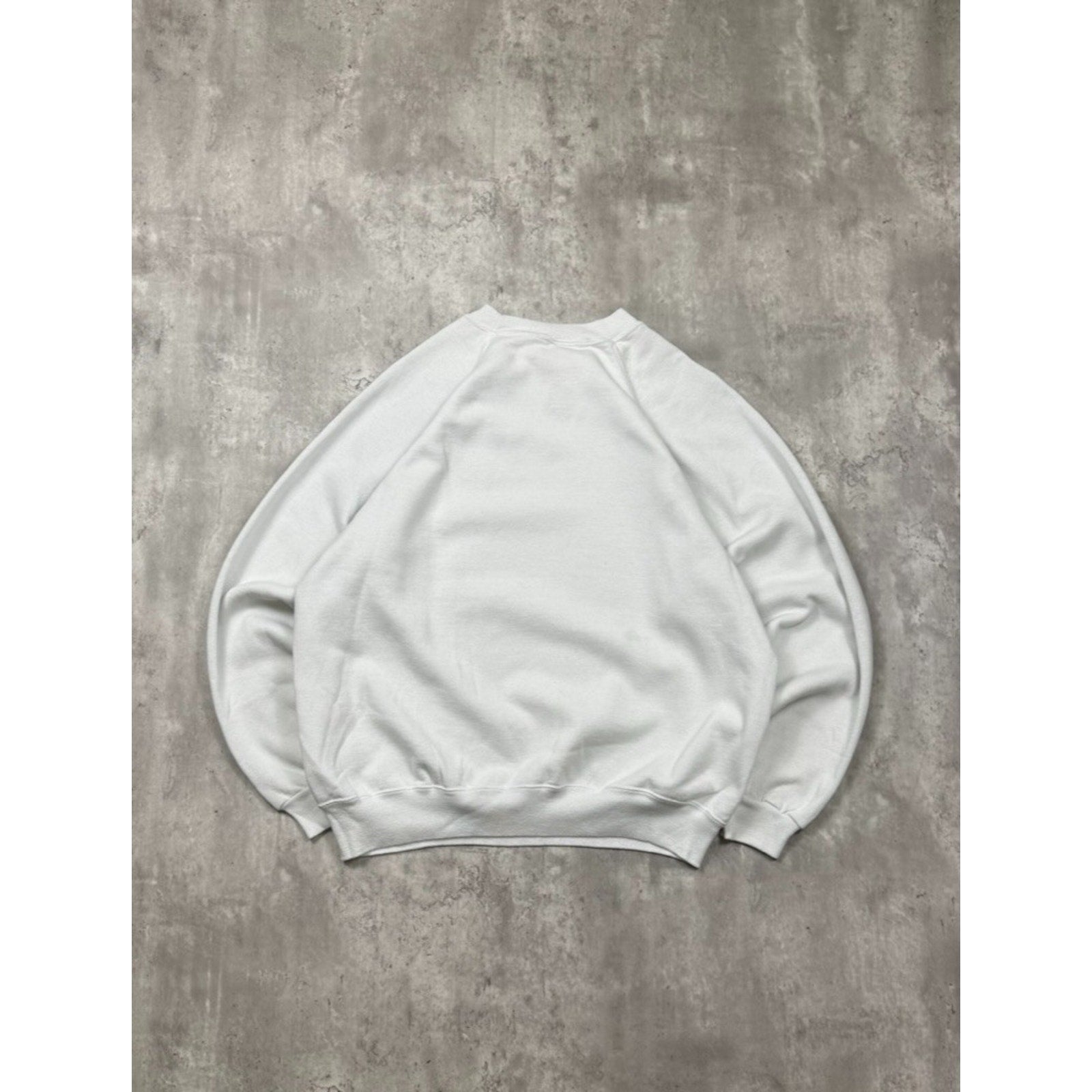Vintage 90s Hanes Blank White Pullover Crewneck Sweatshirt Size XL