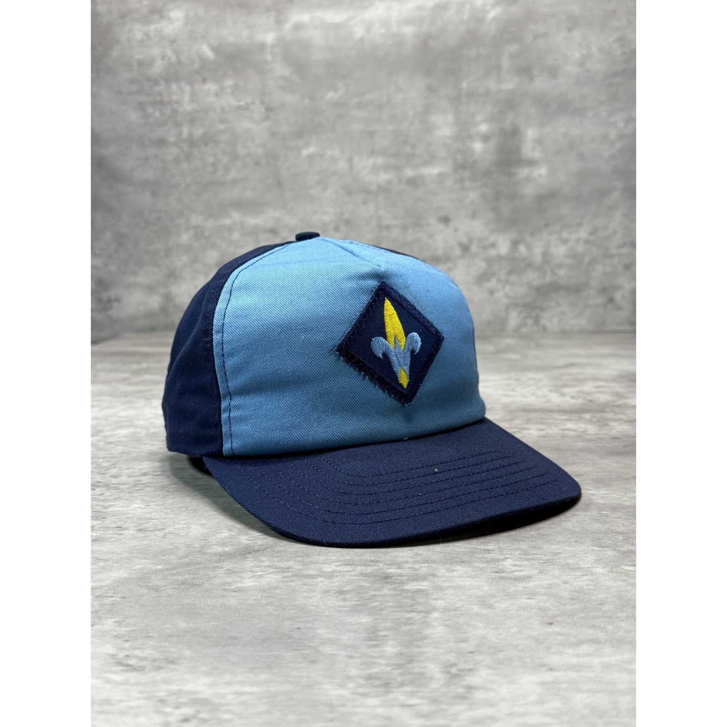 Vintage 80s/90s Boys Scouts Embroidered Patch Two Tone Snapback Hat OSFA