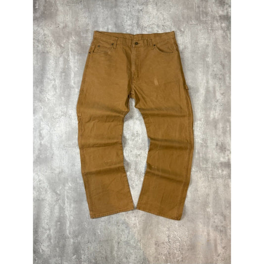 Vintage Dickies Canvas Workwear Carpenter Pants Size 38 Beige