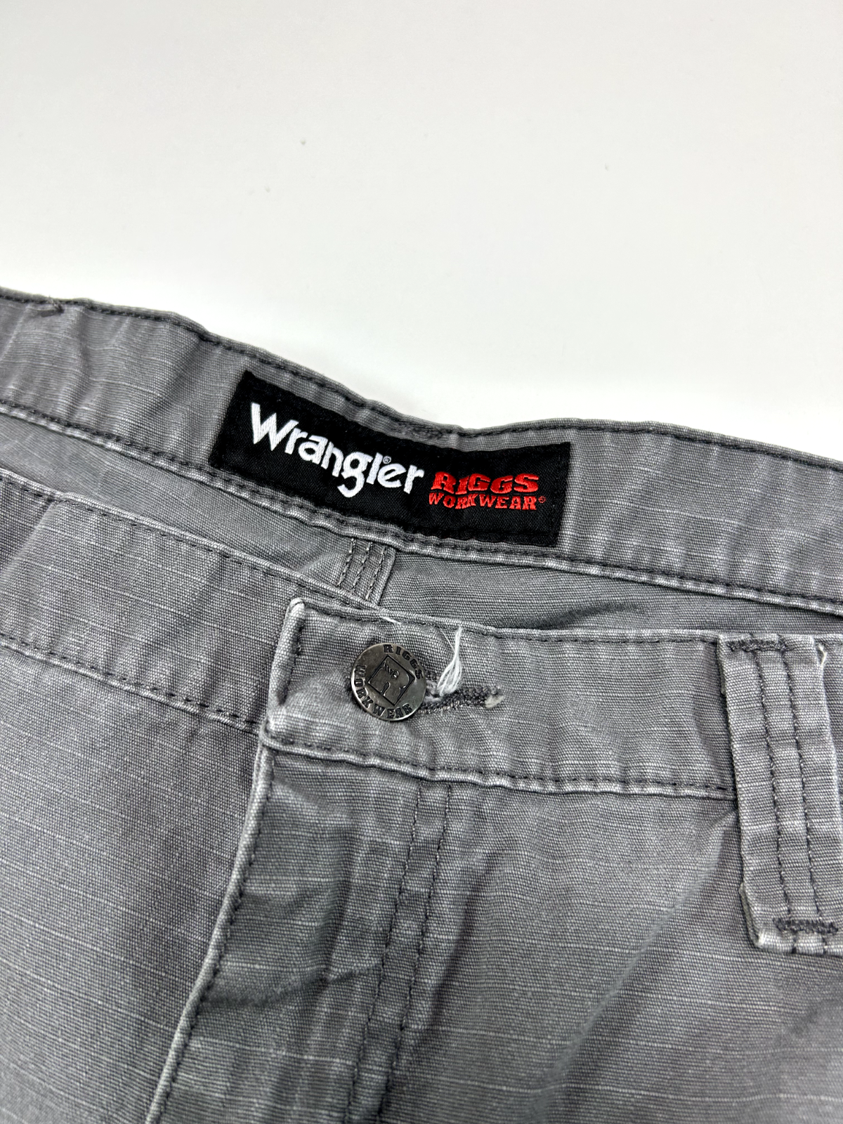 VTG Wrangler Riggs Ripstock Cargo Double Knee Carpenter Work Wear Pants Sz 40W