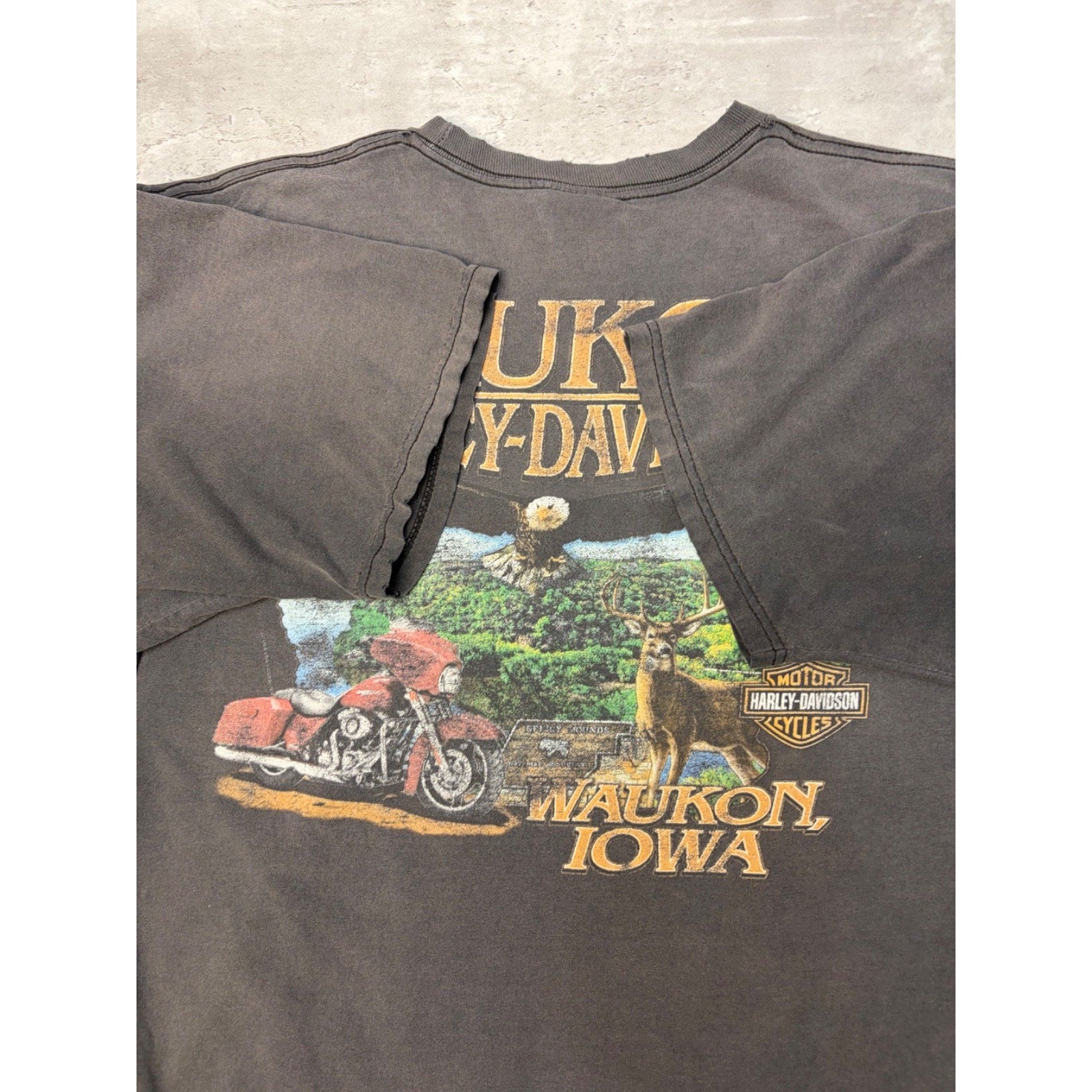 Vintage Harley Davidson Steampunk Spellout Graphic T-Shirt Size XL