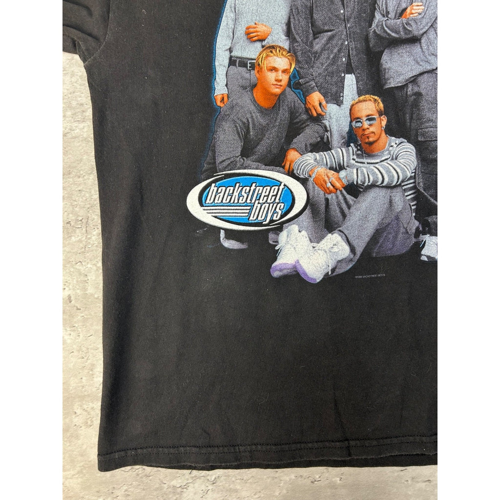 Vintage 1999 Backstreet Boys Pop Music Boy Band Graphic T-Shirt Size Large