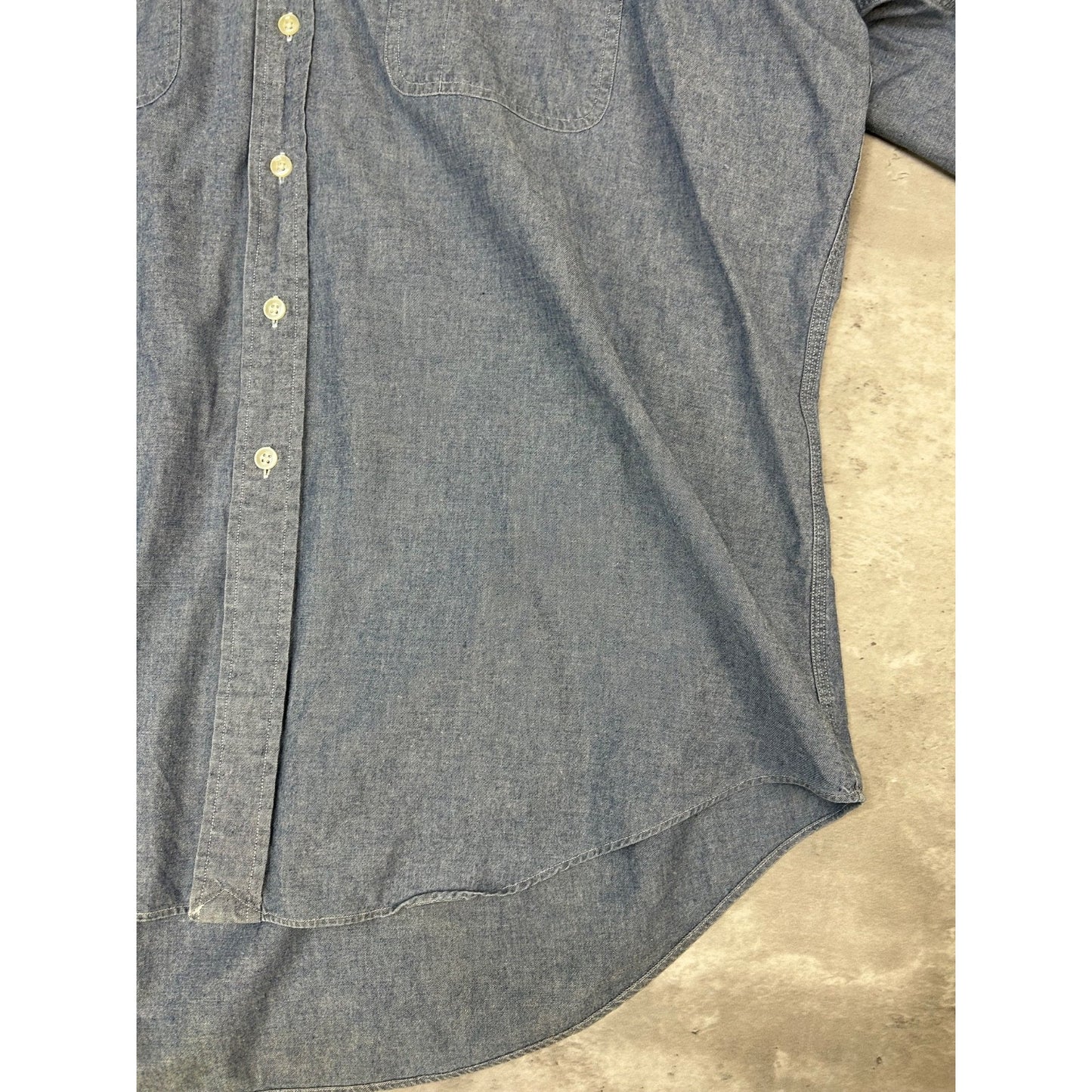 Vintage Polo Ralph Lauren Long Sleeve Button Up Shirt Size 2XL Blue