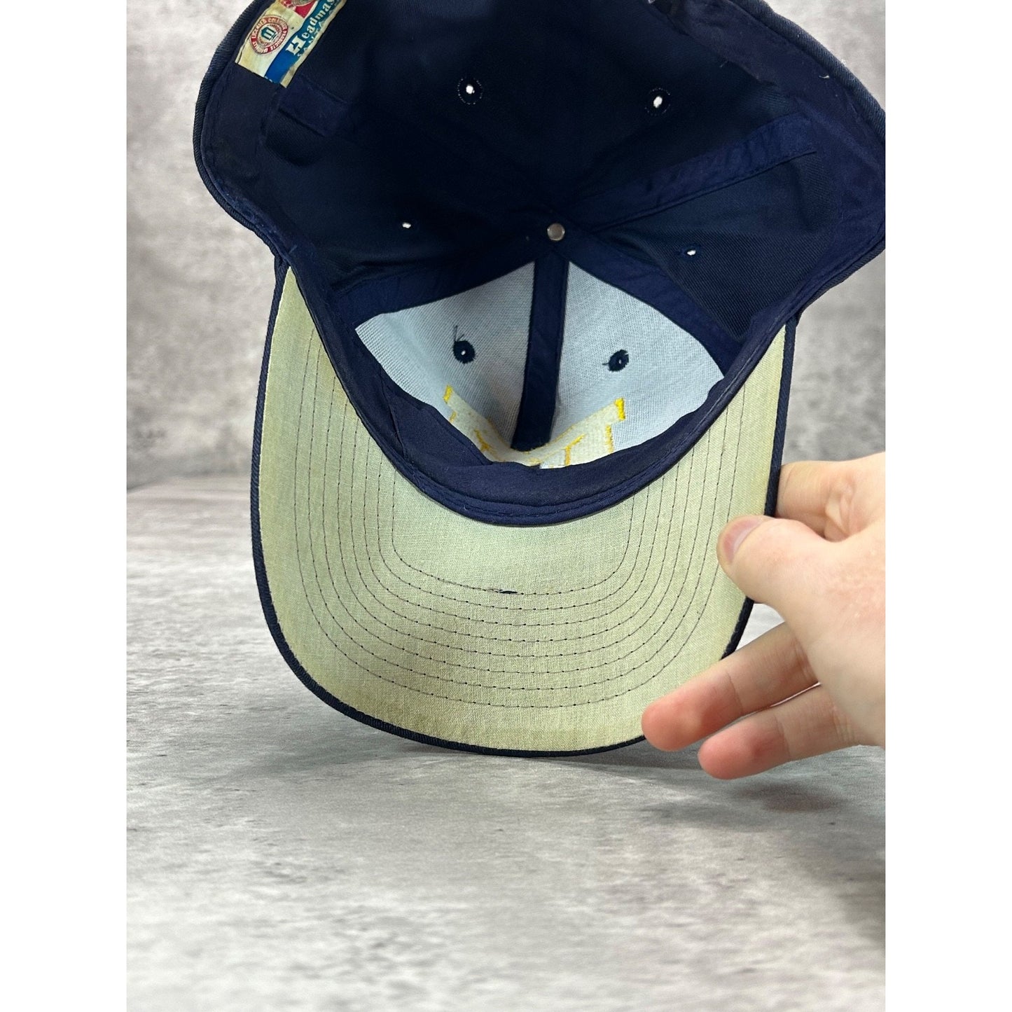 Vintage 90s Michigan Wolverines NCAA Embroidered Collegiate Snapback Hat OSFA