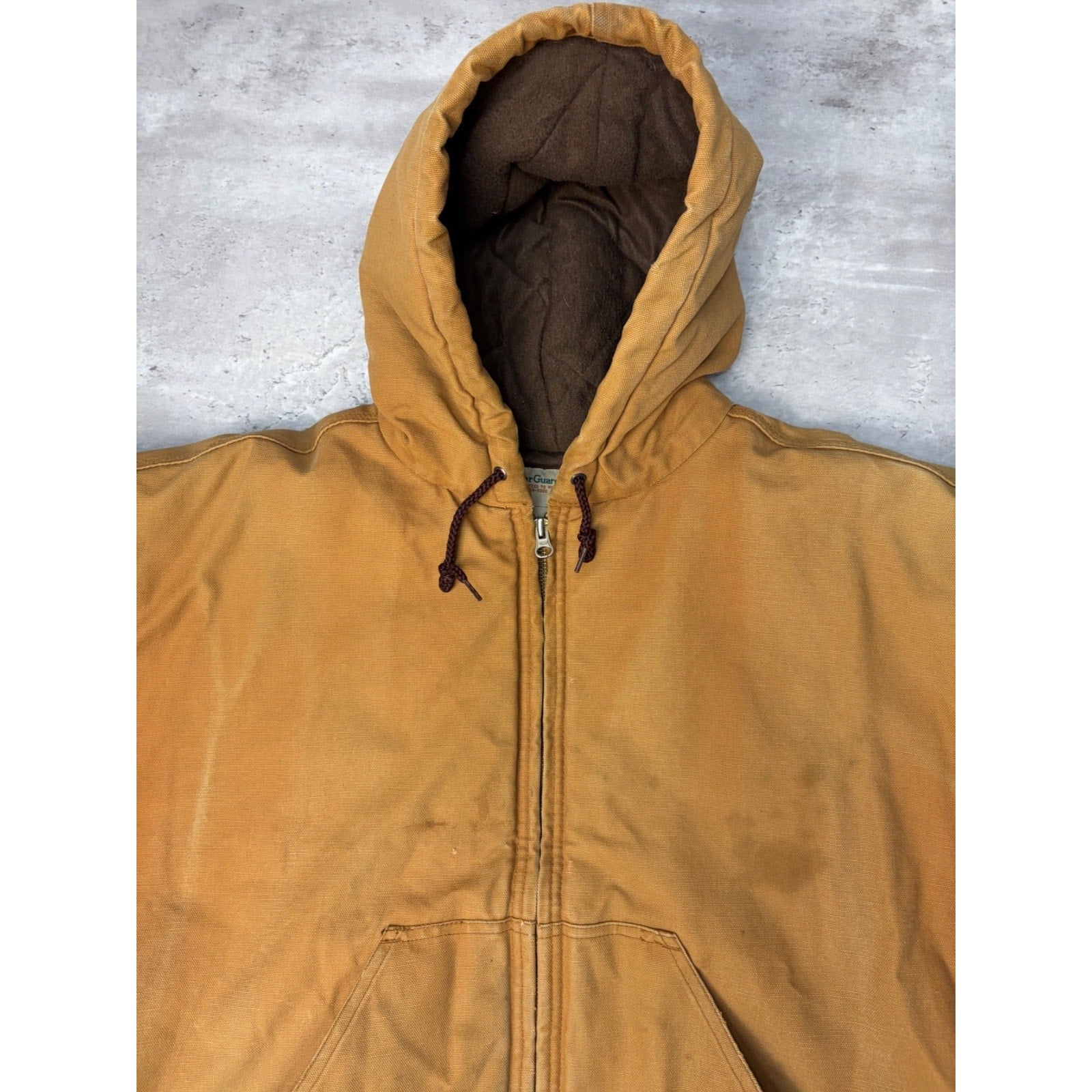 Vintage Wear Guard Insulated Full Zip Insulated Hooded Workwear Jacket Sz Large