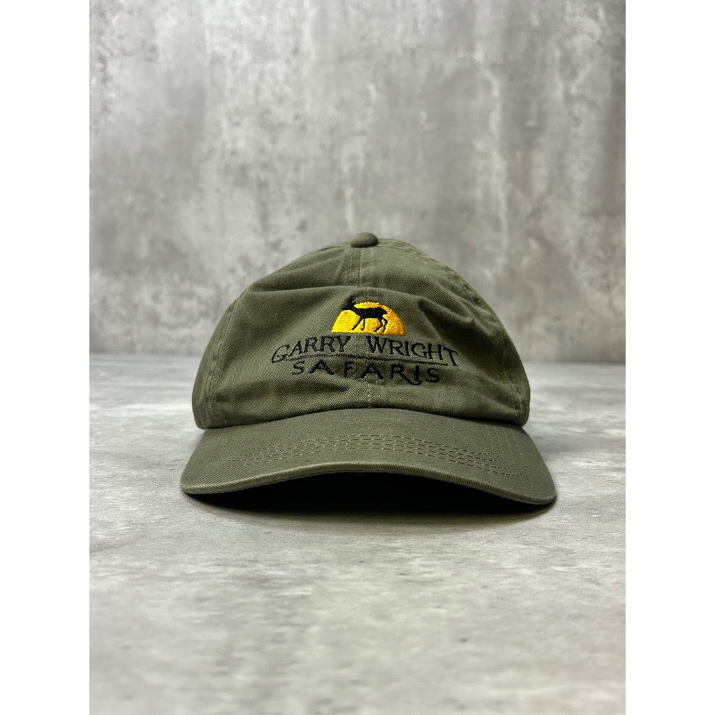 Vintage 90s Gary Wright Safaris Embroidered Spellout Strapback Hat OSFA