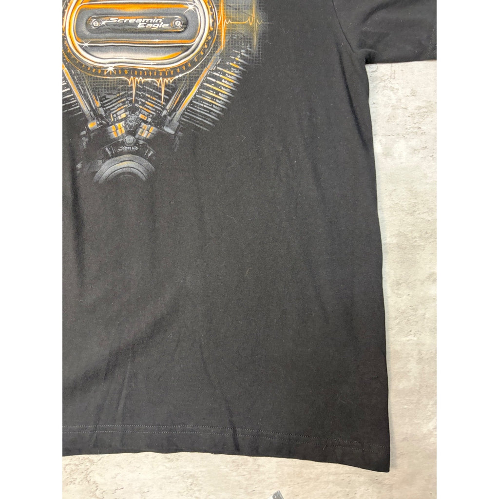 I Breathe Harley Davidson Screamin' Eagle Graphic T-Shirt Size Large