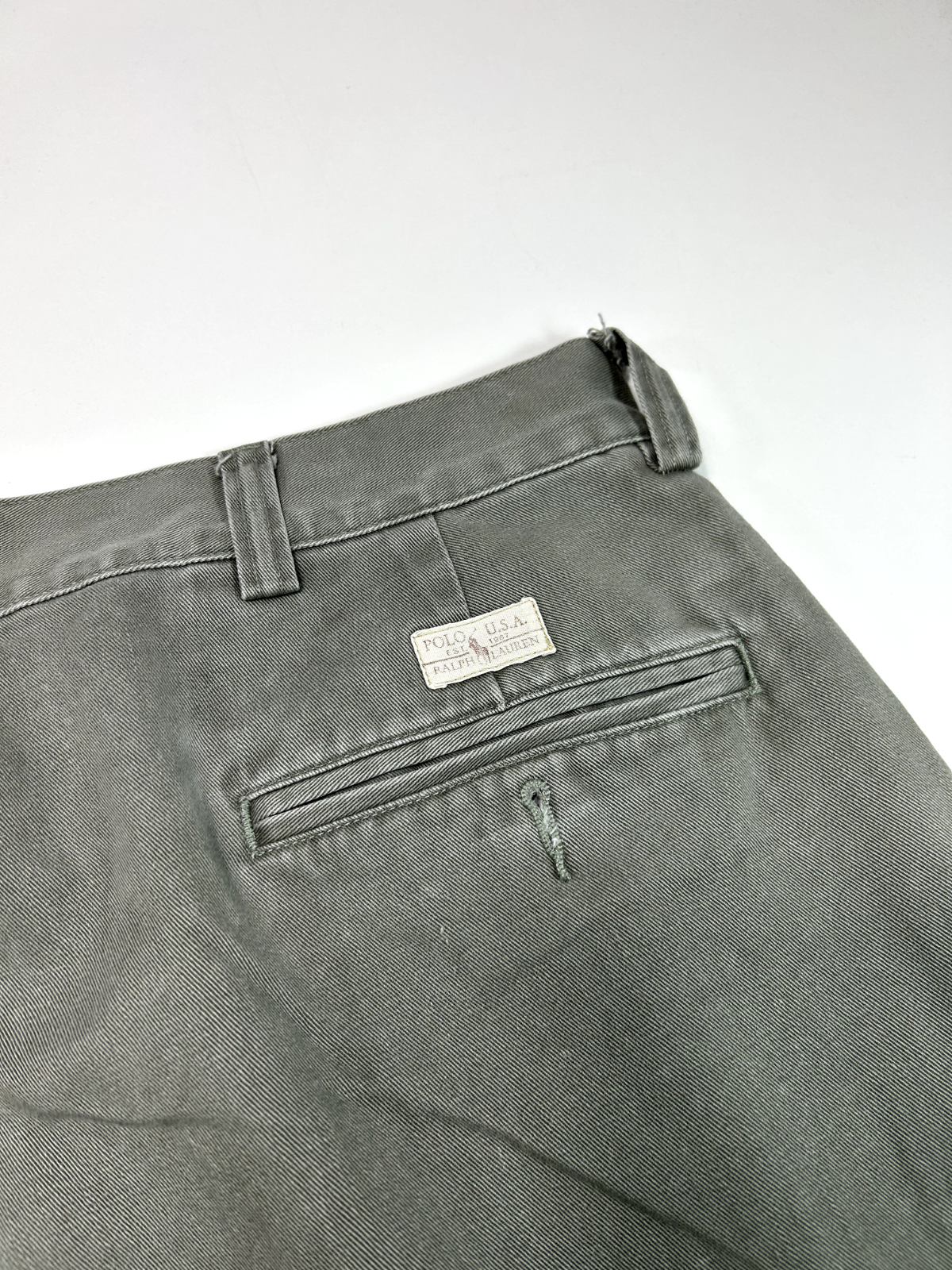 Vintage Polo Ralph Lauren Chino Style Baggy Pants Size 38 Gray