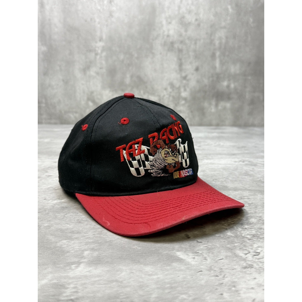 Vintage 1997 Nascar Looney Tunes Taz Racing Embroidered Snapback Hat OSFA