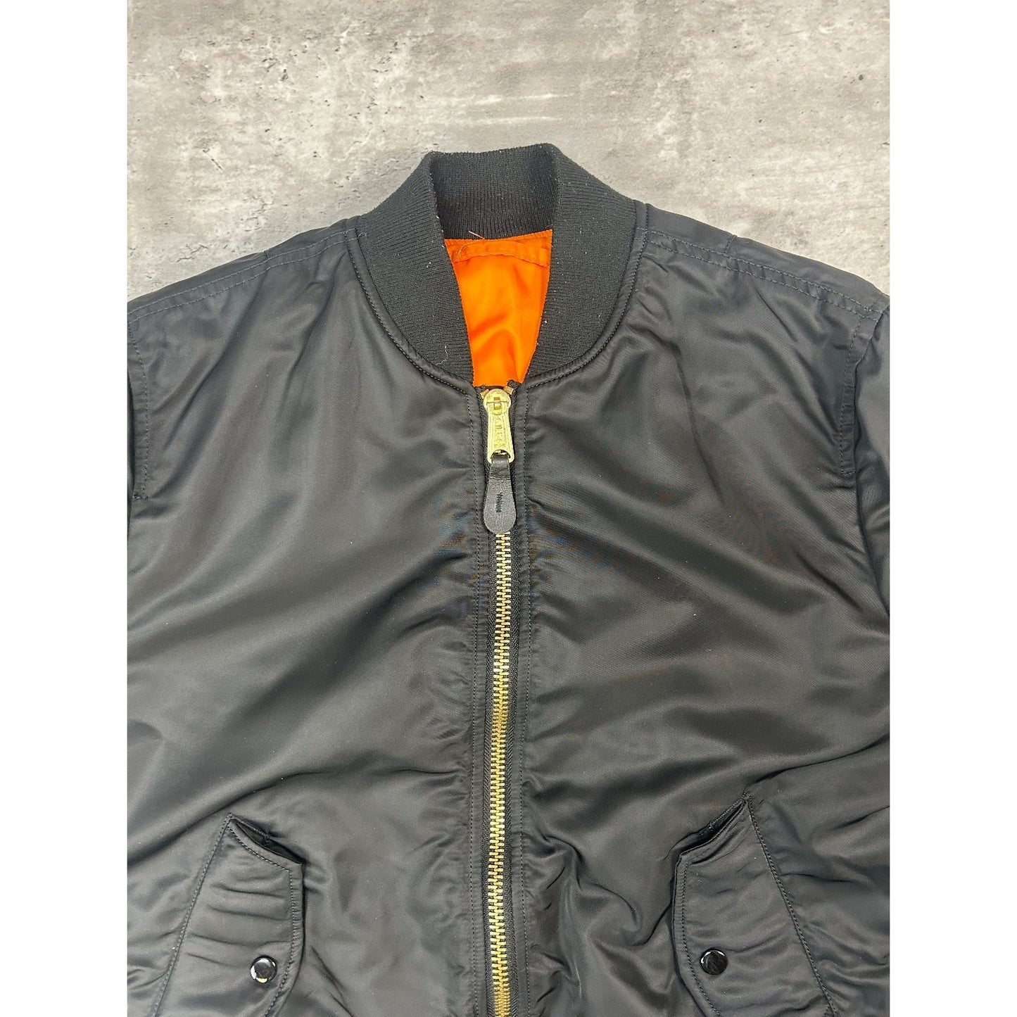 Vintage 90s Military MA-1 Reversible Flight Bomber Jacket Size Small