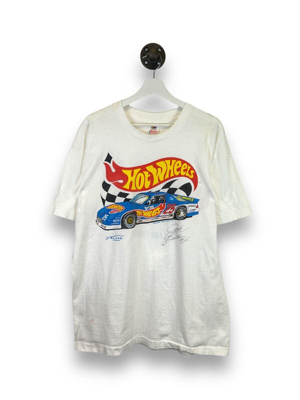 Vintage 1992 Jack Baldwin #25 Hot Wheels Nascar Racing T-Shirt Size XL 90s