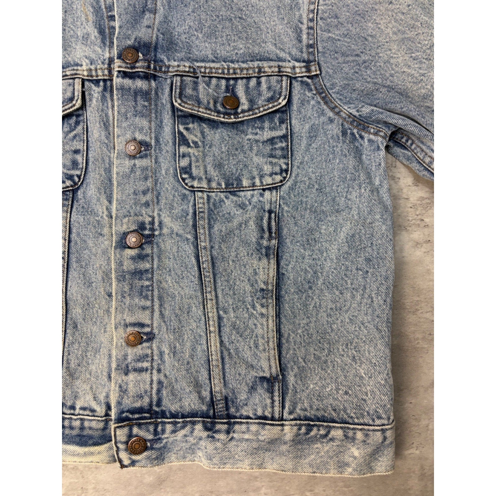 Vintage 90s Gap Denim Light Wash Denim Trucker Jacket Size Medium