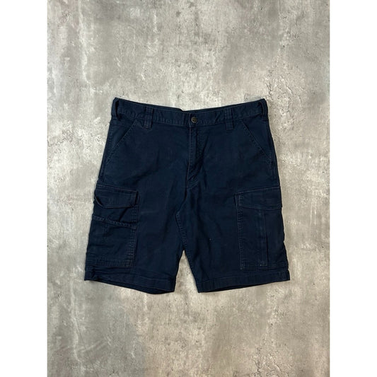 Carhartt Canvas Workwear Multi Pocket Cargo Shorts Size 36 Blue