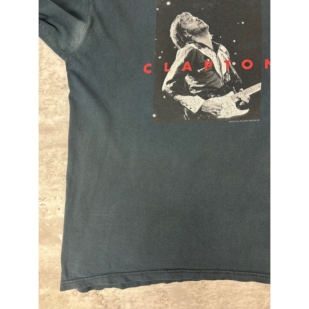 Vintage 2004 Eric Clapton Rock Music Tour Graphic T-Shirt Size Large Black