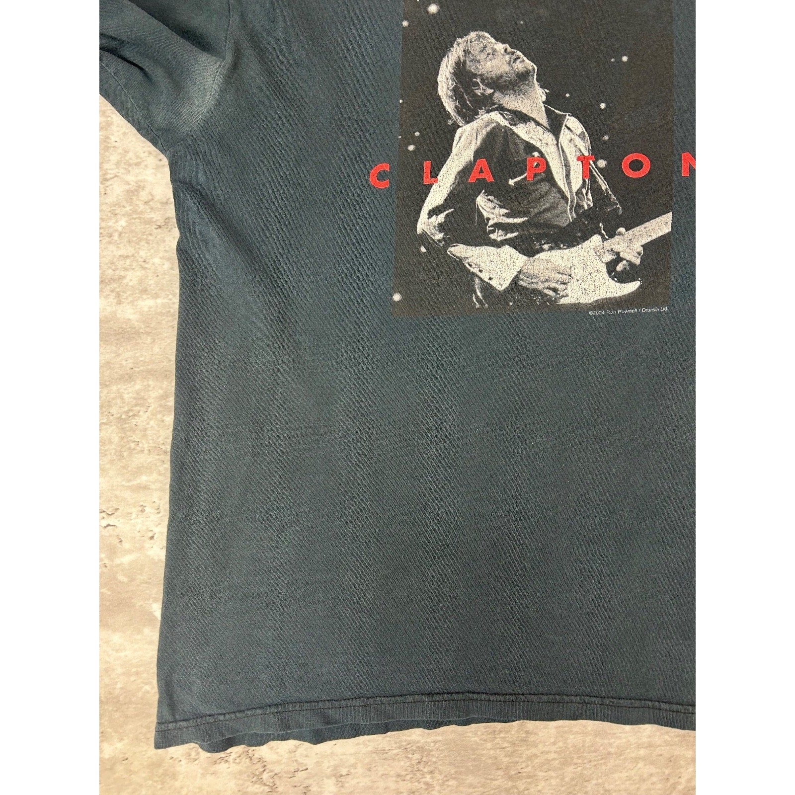 Vintage 2004 Eric Clapton Rock Music Tour Graphic T-Shirt Size Large Black