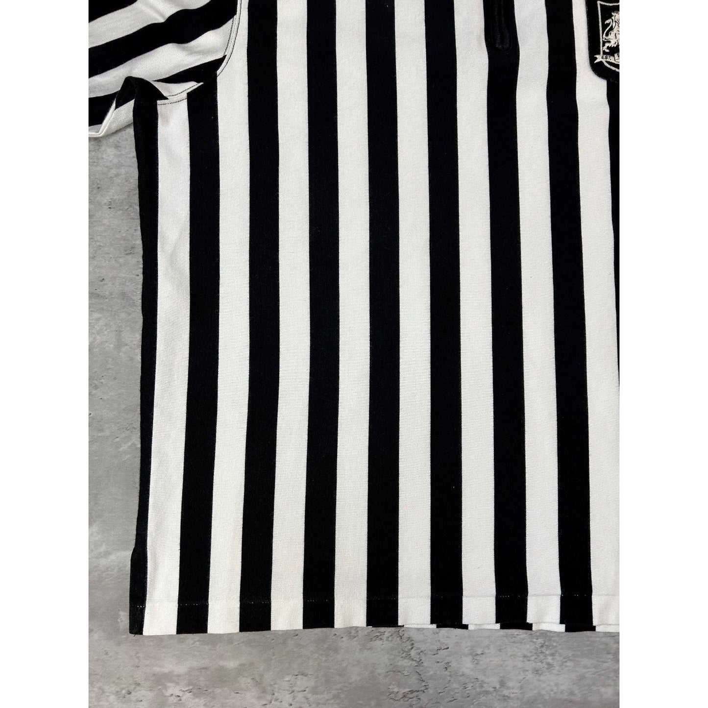 Vintage 90s Polo Sport Embroidered Crest Striped 1/4 Zip Button Up Shirt Sz 2XL