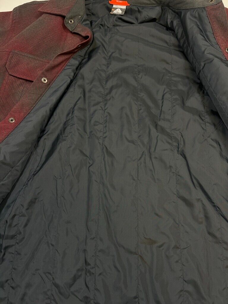 Vintage Nike ACG Insulated Flannel Over Coat Jacket Size Large Red