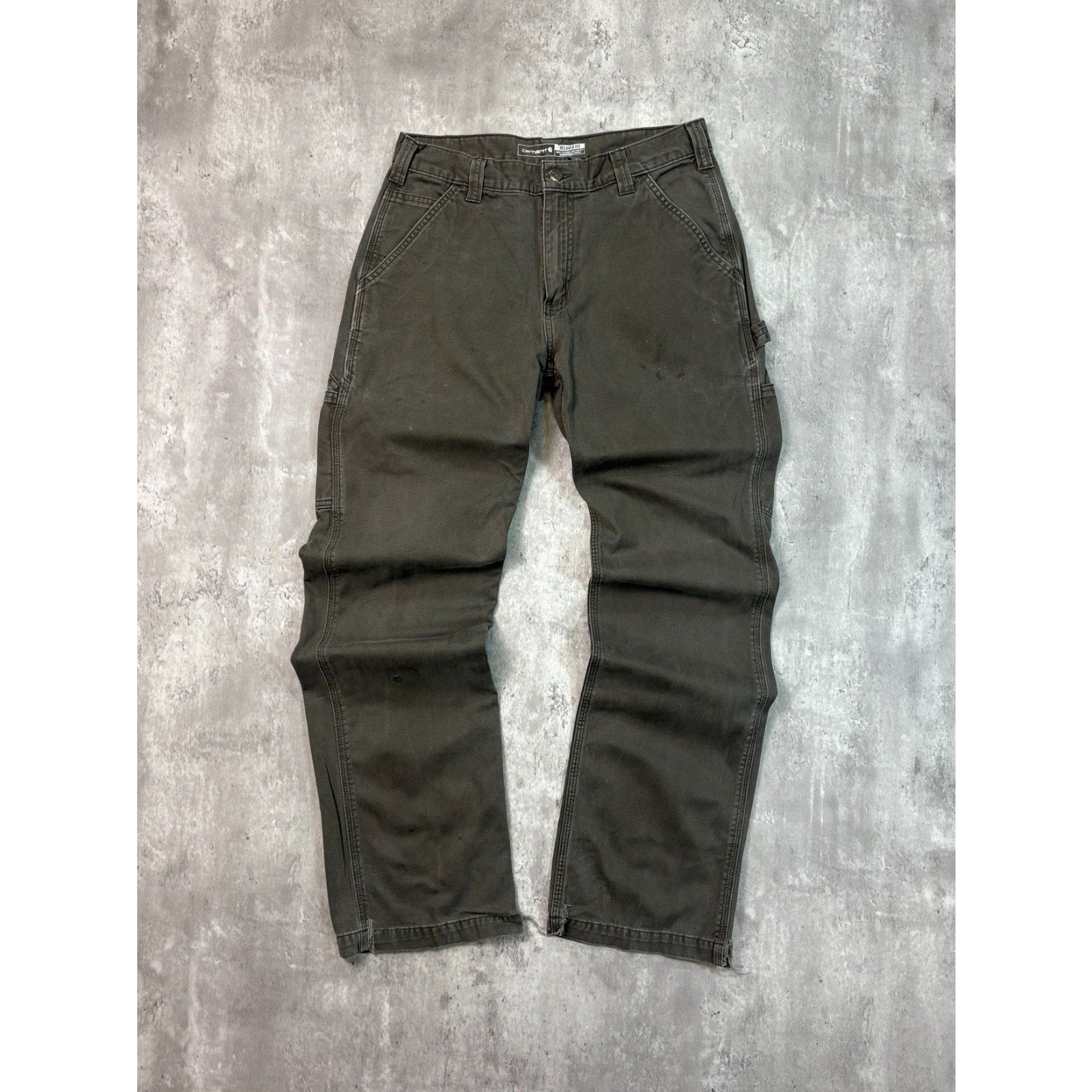 Vintage Carhartt Canvas Workwear Relaxed Fit Carpenter Pants Size 31