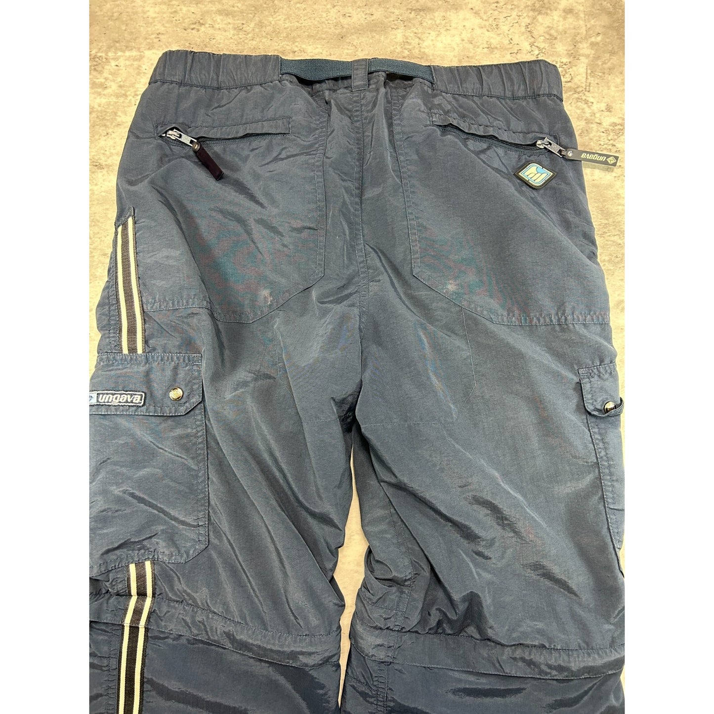Vintage Y2K Ungava Wavers Convertible Nylon Cargo Track Pants Size Small