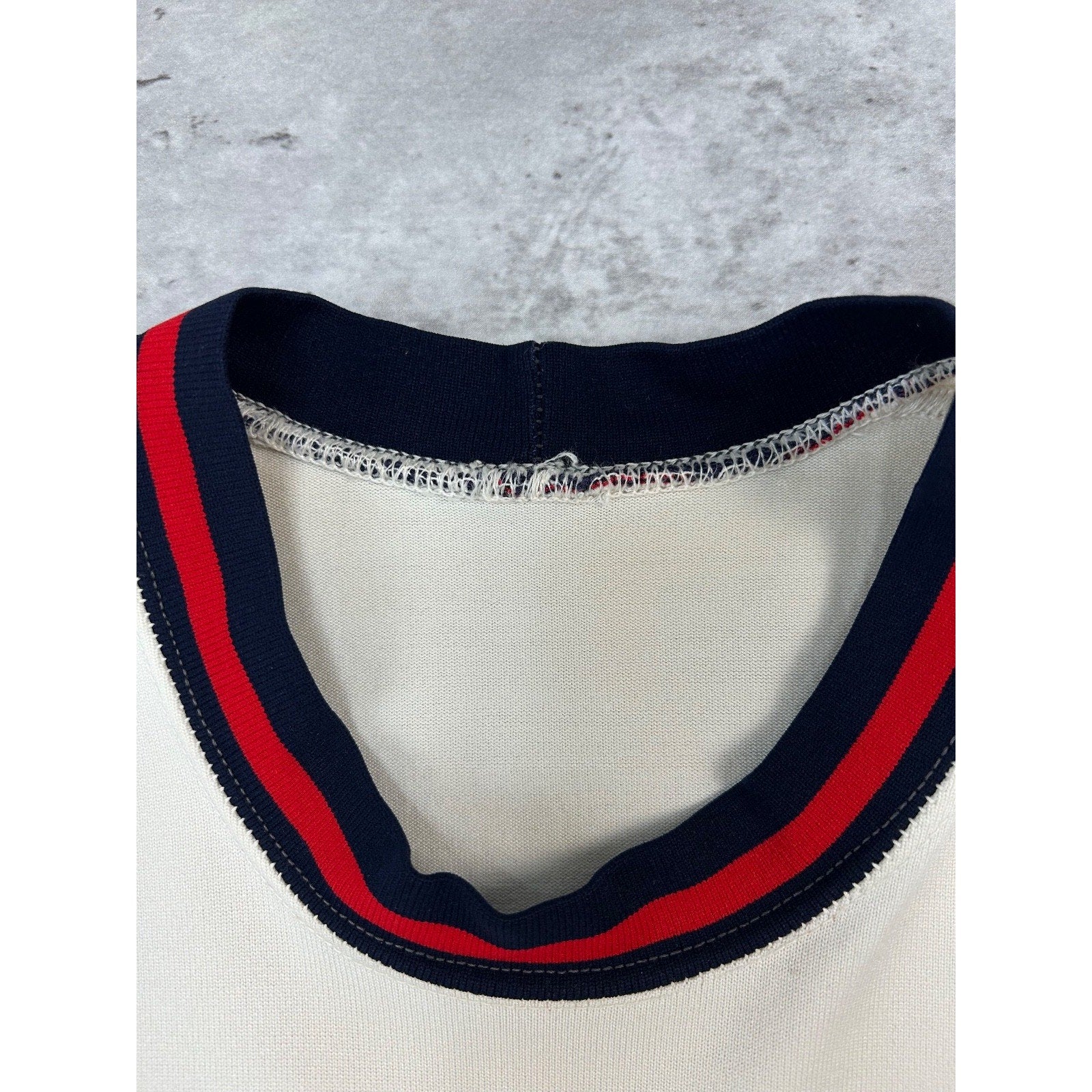 Vintage 60s/70s Patriots #11 Stitched Baseball Jersey Size Large White